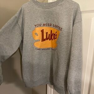 Gray Luke's Coffee Sweatshirt